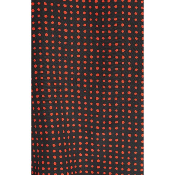 Diane Von Furstenberg Dot Print Silk Drape Front Blouse Size 10 - Picture 12 of 12